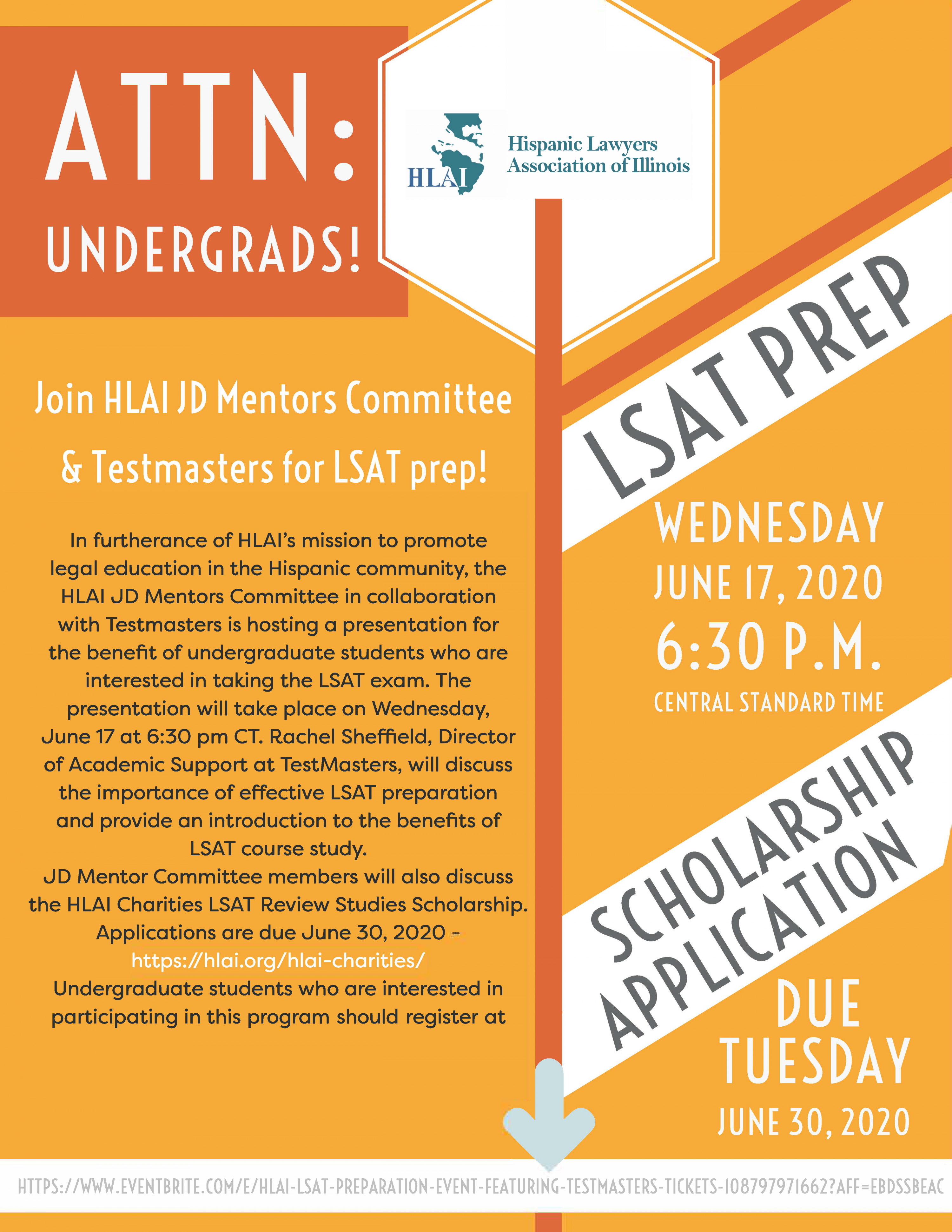 June 17, 2020 – JD Mentors Committee & Testmasters Host LSAT Prep