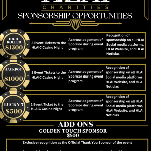 HLAI Charities 2ND CASINO NIGHT: SPONSORSHIP OPPORTUNITIES